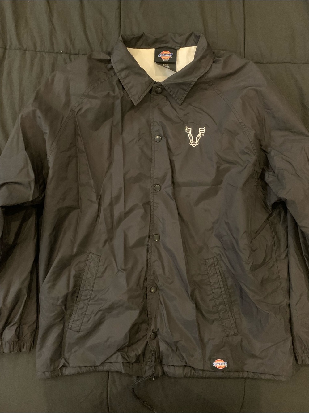 Dickies Black Jacket with Multicolor Logo Patch